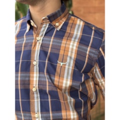 Camisa Moiadeiros CMC2420 Azul Marinho/Laranja/Branco