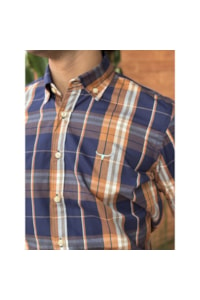 Camisa Moiadeiros CMC2420 Azul Marinho/Laranja/Branco