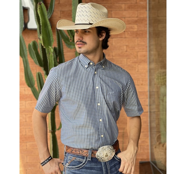 Camisa Moiadeiros Xadrez Azul/PretO/Cina CMC2460