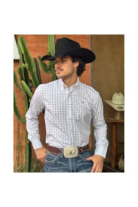 Camisa Moiaderios CML2435 Branco/Azul