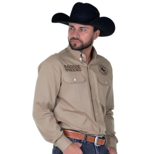 Camisa Radade M L B NEW WESTERN Bege