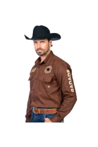 Camisa Radade M L B NEW WESTERN Marrom