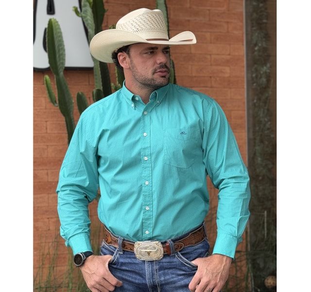 Camisa Resistol Verde/Azul R1S204-B02ITQ