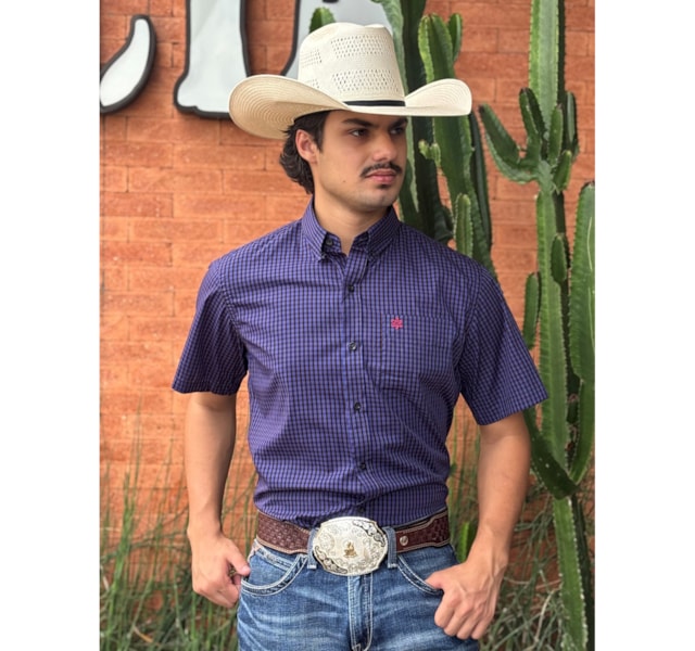 Camisa Tuff Xadrez Roxo/Azul Marinho/Vermelho SC-9956