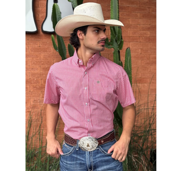 Camisa Tuff Xadrez Vermelho/Branco SC-9962