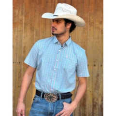 Camisa TXC 29082 Xadrez Azul/Rosa