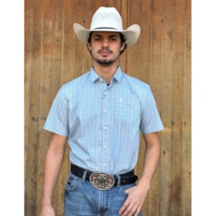 Camisa TXC 29082 Xadrez Azul/Rosa