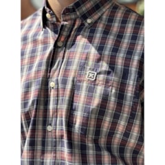Camisa TXC 29106L Azul Marinho/Bege/Preto
