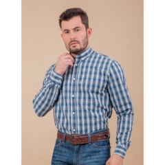 Camisa TXC 29116L Xadrez Azul Escuro/Azul Claro/Preto