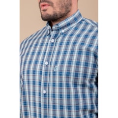 Camisa TXC 29116L Xadrez Azul Escuro/Azul Claro/Preto