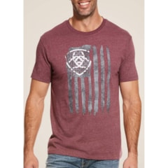 Camiseta Ariat Masc M/C Bordô Mescla 10029003