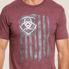 Camiseta Ariat Masc M/C Bordô Mescla 10029003