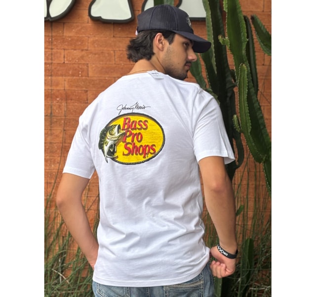 Camiseta Bass Pro Shops Importado BPS WOODCUT TEE Branco