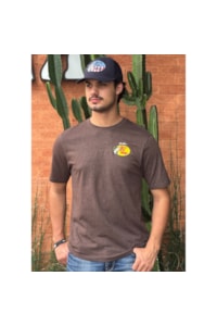 Camiseta Bass Pro Shops Importado BPS WOODCUT TEE Marrom Mescla