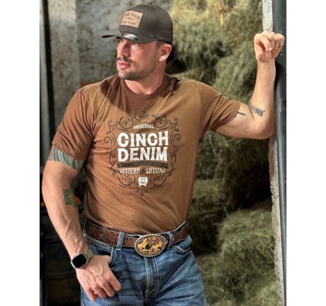 Camiseta Cinch Marrom MTT1690595-CPR