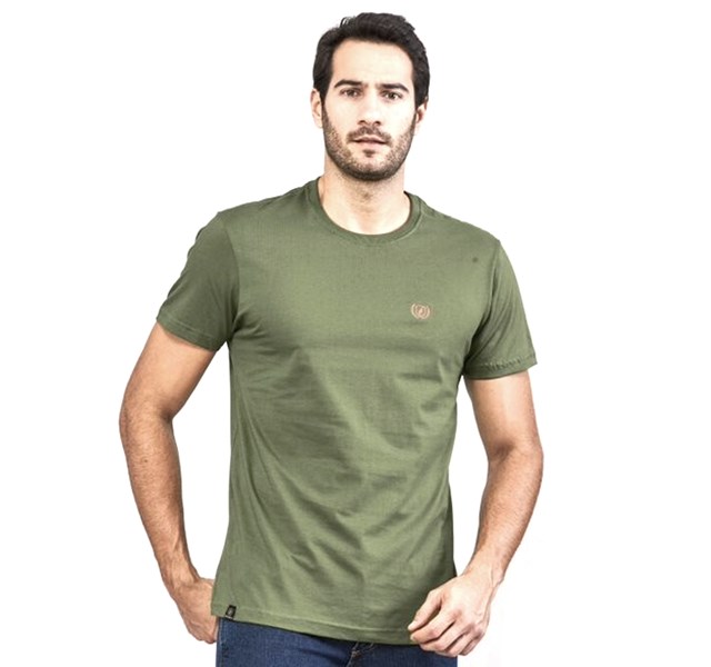 Camiseta Dock's Básica Verde Militar 0944
