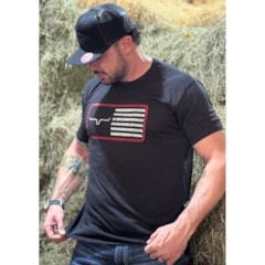 Camiseta Kimes Ranch Masc Preto AMERICAN TRUCKER TEE