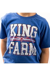 Camiseta King Farm Azul Royal Infantil KF-03 KIDS