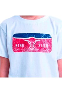 Camiseta King Farm Branco Infantil KF-05-KIDS