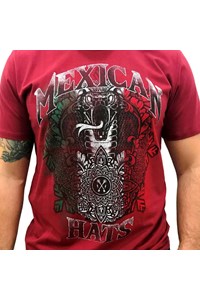 Camiseta Mexican Shirts Snake Flag Vermelho