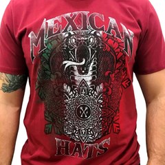 Camiseta Mexican Shirts Snake Flag Vermelho