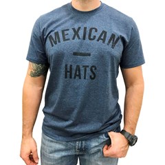 Camiseta Mexican Shirts Stamp Azul Estonado