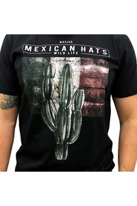 Camiseta Mexican Shirts Wild Life Preto
