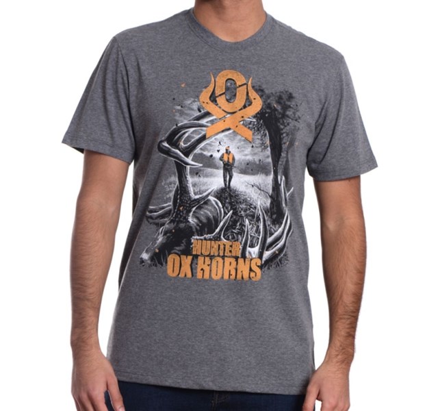 Camiseta Ox Horns Chumbo/Estampa 1035