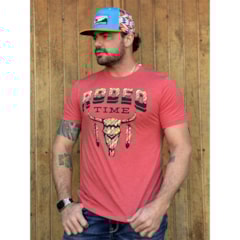 Camiseta Rodeo Time T-67 Vermelho Mescla
