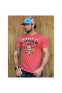 Camiseta Rodeo Time T-67 Vermelho Mescla