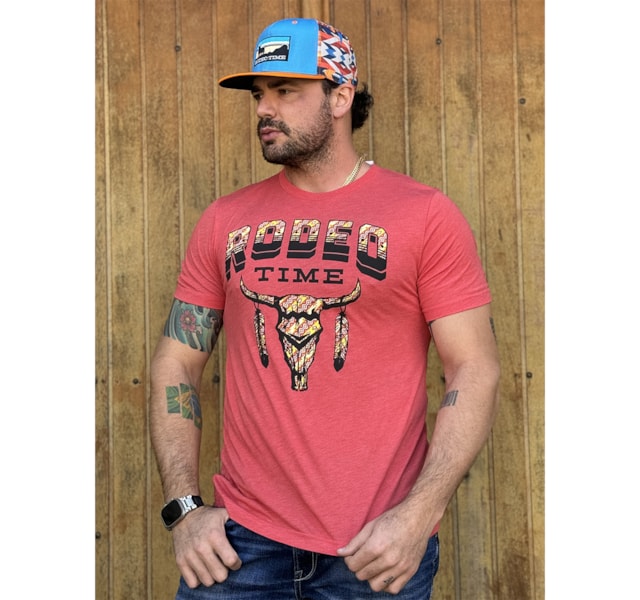 Camiseta Rodeo Time T-67 Vermelho Mescla