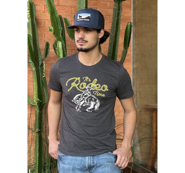 Camiseta Rodeo Time T-82 Cinza Mescla