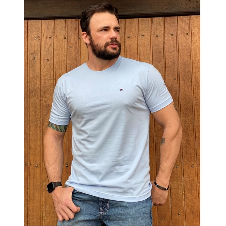 camiseta tommy azul bebe