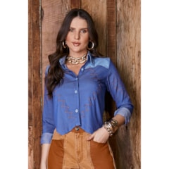 Camisete Cropped Moon Horse Duo Denin 0101220