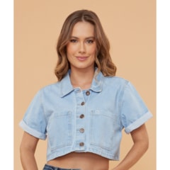 Camisete Cropped TXC 12244C Jeans Claro