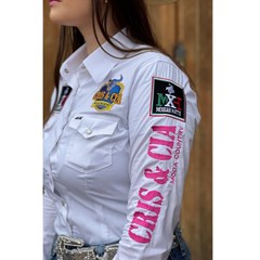 Camisete Mexican Shirts 0073B Branco/Rosa