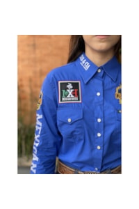 Camisete Mexican Shirts Azul Royal 0073B