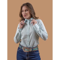 Camisete Miss Country Classic Rodeo Branco/Verde 2048