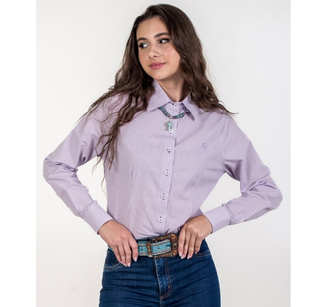 Camisete Miss Country Classic Rodeo Lilás/Branco 2048