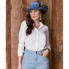 Camisete Moon Horse White Emboidery 0101222