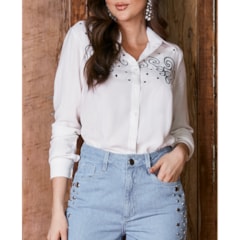 Camisete Moon Horse White Emboidery 0101222