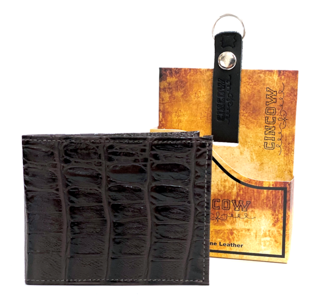 Carteira Cincow Print de Crocodilo Cacau CW9157