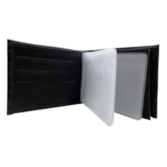Carteira Cincow Print de Crocodilo CW9157 Preto