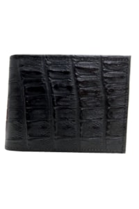 Carteira Cincow Print de Crocodilo CW9157 Preto