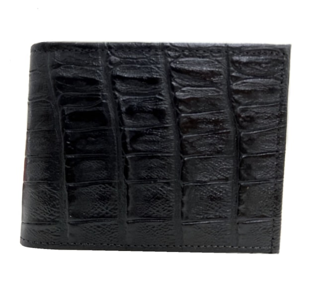 Carteira Cincow Print de Crocodilo CW9157 Preto