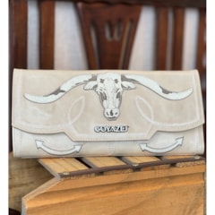 Carteira Goyazes Waco Off White/Atanado Bovino C-2517