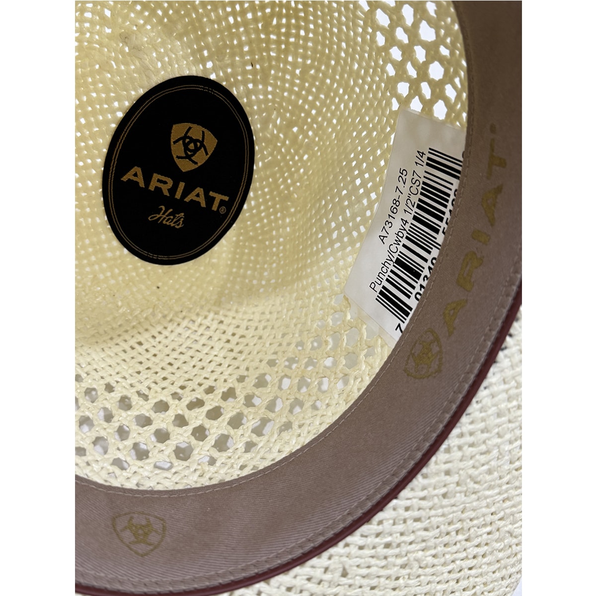 Chapeau Cowboy Ariat En Sisal Naturel – Taille 7 1/4, Homme, Beige, été