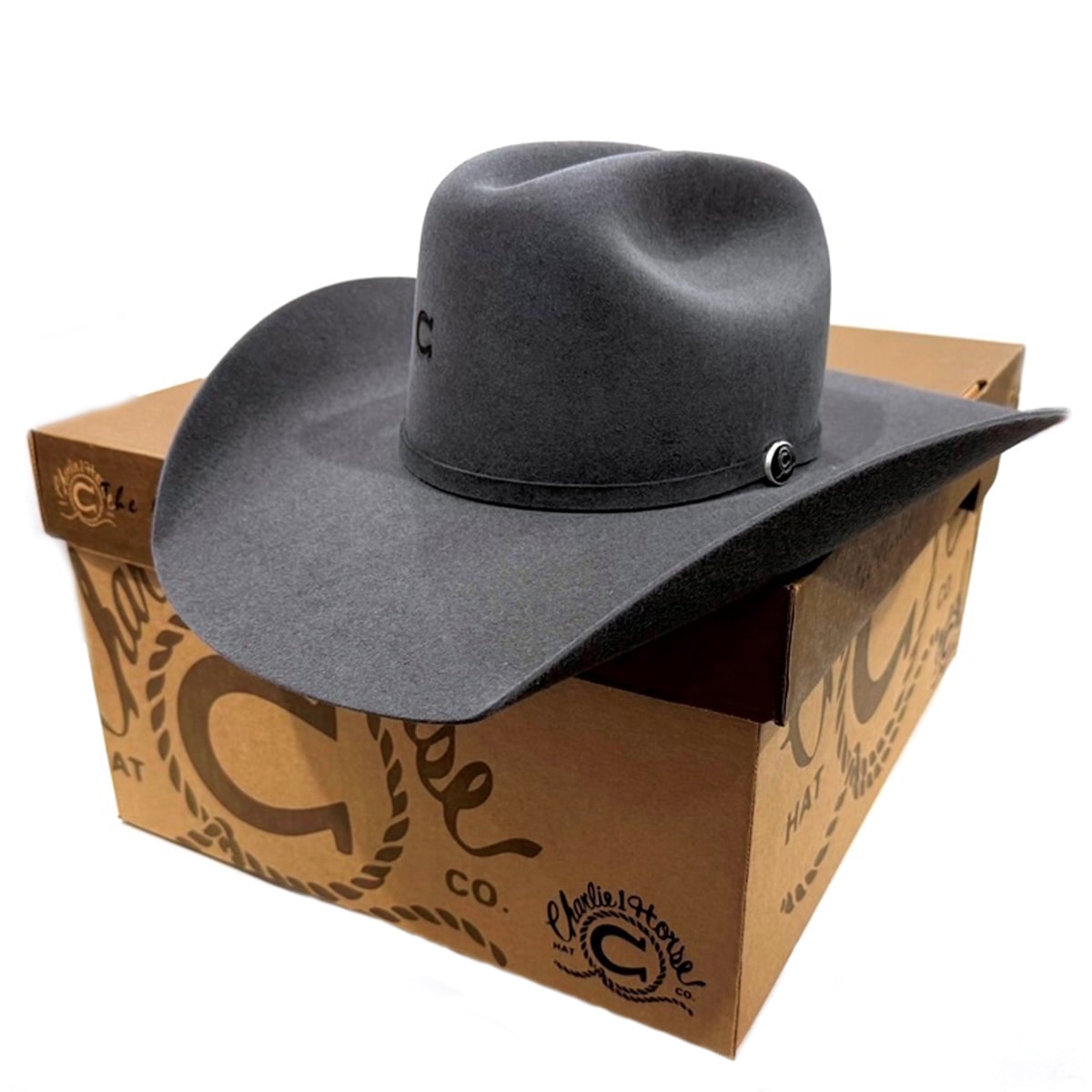 Chapéu Charlie 1 Horse 6x Charcoal CASH | Cris & Cia
