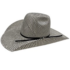 Chapéu Mexican Hats 30X Sanluis Palha Preto/Branco