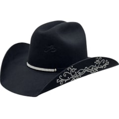 Chapéu Pralana Arizona Aba 10 Strass II Preto 12488